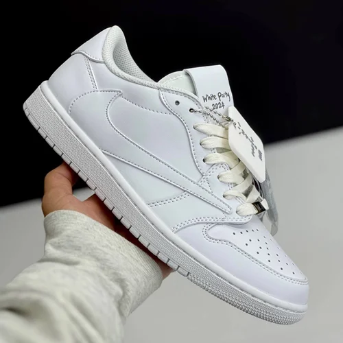 نایک ایر جردن وان لو تراویس اسکات وایت پارتی (NIKE AIR JORDAN 1 LOW TRAVIS SCOTT WHITE PARTY)