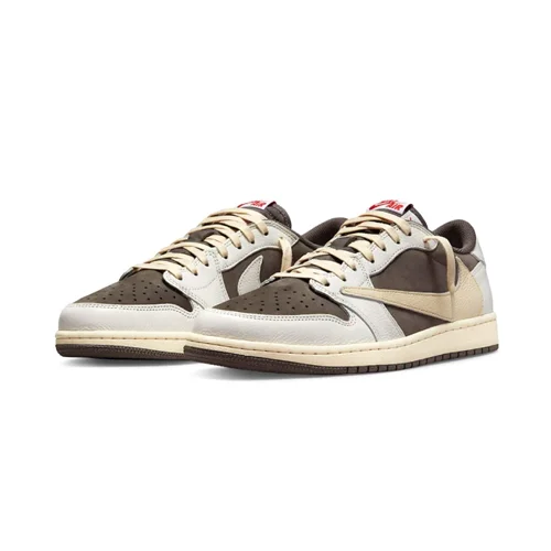 کفش اسپرت نایکی تراویس Air Jordan 1 Retro Low OG SP Travis Scott Reverse Mocha