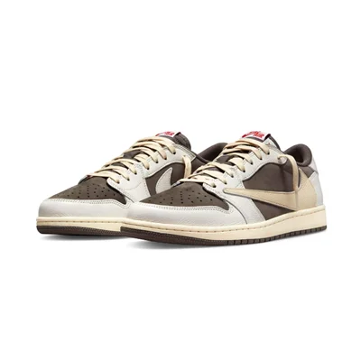 کفش اسپرت نایکی تراویس Air Jordan 1 Retro Low OG SP Travis Scott Reverse Mocha